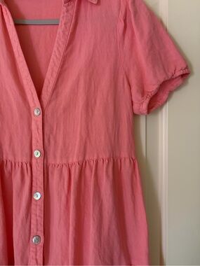 Zara Pink Collared Button-Front Shirt